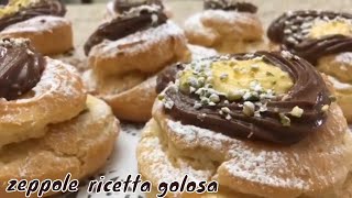 ZEPPOLE DI SAN GIUSEPPE RICETTA GOLOSA [upl. by Ahsinom537]