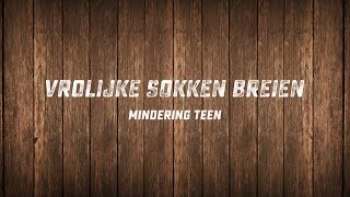 Vrolijke Sokken Breien  Mindering teen [upl. by Lainey847]