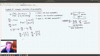 Example Calculation of Acceleration from a Velocity Field ChEn 374  Supplement to Lecture 15 [upl. by Nikos256]