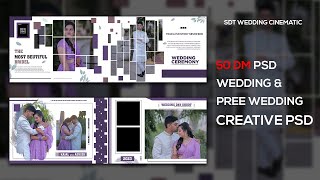 12x36 WEDDING amp PRE WEDDING DM PSD  SET OF 50 PSD FILE  CREATIVE DESIGN 2023 [upl. by Erbes683]