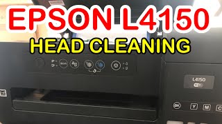 EPSON L4150 HEAD CLEANING and NOZZLE CHECK  EPSON PRINTER [upl. by Madonia]