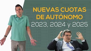 Nuevas CUOTAS de AUTÓNOMO 2023 2024 y 2025  ¡TODO LO QUE DEBES SABER [upl. by Jaco152]