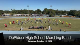 DeRidder High School Marching Band in Exhibition at the DeRidder Marching Festival 2024 [upl. by Lilac]