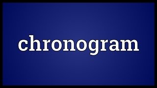 Chronogram Meaning [upl. by Ahsino383]