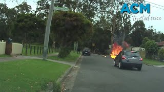 Shots fired into house car set alight in Western Sydney [upl. by Anytsyrk]