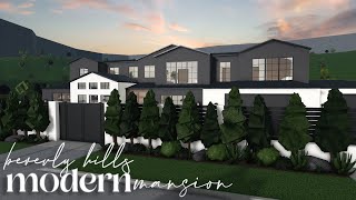 Bloxburg  Beverly Hills Modern Mansion  House Build [upl. by Skinner]