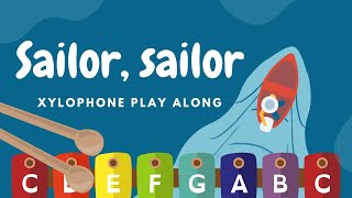 Sailor Sailor with metronome  XYLOPHONE PLAY ALONG [upl. by Eyahsal]