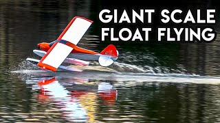 Monstersized Float Flying  Eflite CarbonZ Cub SS 21m [upl. by Noied537]