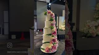 Over 40” tall Wedding Cake cake weddingcake customcakes birthdaycake [upl. by Peers]