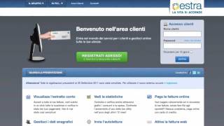 Presentazione Area Clienti Estra [upl. by Nnylrats]