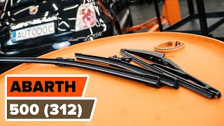 How to change wipers blades ABARTH 500 312 312 TUTORIAL AUTODOC [upl. by Nicodemus750]