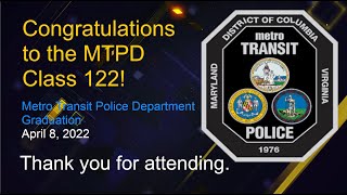 Metro Transit Police Department Graduation Class 122 [upl. by Niliac]