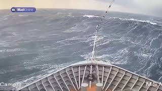 Terrifying moment cruise ship is struck by rogue wave [upl. by Armitage767]