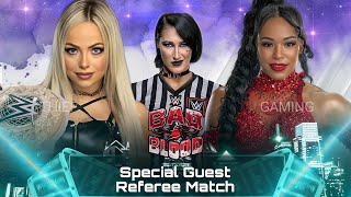 WWE 2K24 • Special Guest Referee Match  Liv Morgan VS Bianca Belair  WWE Bad Blood [upl. by Aizek]