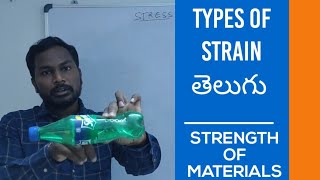 Strain in Strength of Materials  Strain  Tensile Compressive Shear Volumetric Strain [upl. by Tucky]