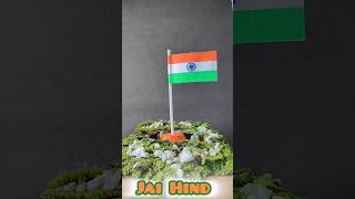 🇮🇳Independence Day Creative Art🙏🙏 Flag Hoisting shorts youtubeshorts craft ytshortsviralvideo [upl. by Auahsoj]