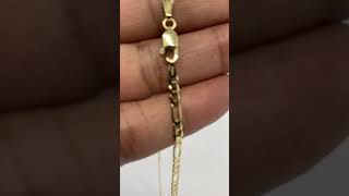 14K solid gold chain figaro link necklace 3mm women’s 16” 18”20”22quot amp 24quot [upl. by Aldercy]