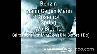 Rammstein  Rosenrot Side A Unofficial Reliese all songs played at the same time [upl. by Lancelot615]