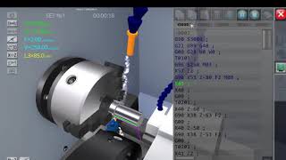 Programación básica en torno CNC 14 [upl. by Daffi181]