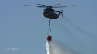 CH53 Löscheinsatz  CH53 Water Drop Bambi Bucket [upl. by Darom611]