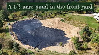 How we built a 12 acre pond in the front yard [upl. by Niak527]