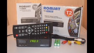 Новинка Romsat TR1017HD DVBT2 тюнер ресивер Т2 обзор и распаковка [upl. by Asilaj]