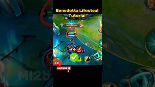 Benedetta Lifesteal Tutorial mobile legends ml2b tutorial mlbb benedetta [upl. by Etam]