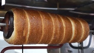 Kurtos Kalacs Making with Chimney Cake Easy Mix old version [upl. by Gypsy]