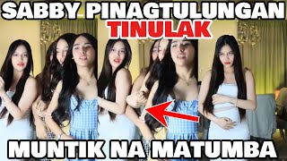 SABBY TINULAK NG KIM TWINS AT SOPHIA  MUNTIK NA MATUMBA😡😡👆👆 [upl. by Ozen]