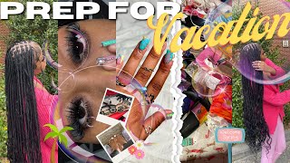 PREP FOR VACATION  MAINTENANCE VLOG hair lashes nails new iPhone 15 packing etc  JAAHDIORR [upl. by Nesnar]