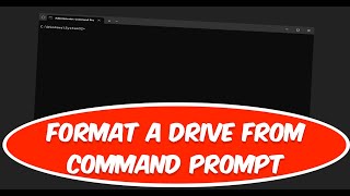 How to Format a Drive from Command Prompt [upl. by Benildis]