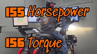 Harley M8 Zippers Muscle 128ci Kit Dyno Tuning with Power Vision [upl. by Nisen]