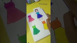 Creative art dress craft idea riyacreativeart9453 [upl. by Goldman]