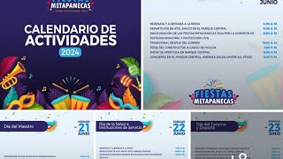 CALENDARIO de las FIESTAS PATRONALES de METAPAN [upl. by Treb]