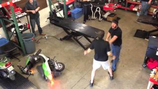 Harlem Shake  Scooter  Motorcycle Dealership Scooter Beatdown  Robbie flips out [upl. by Sammie]