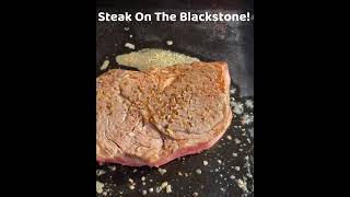 Ribeye Steak On The Blackstone with garlic butter blackstonecooking blackstonegriddlecooking [upl. by Chladek877]