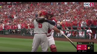 Cardinals fans give Albert Pujols a standing ovation in his return to Busch Stadium [upl. by Assillim]