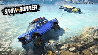 Ford F150 Raptor R  Recovery Truck From River Snowrunner [upl. by Gerald]