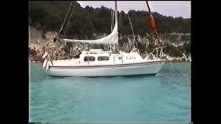 Westerly Pageant quotDOLPHINquot No 19 Sailing in the Greek Islands  AntiPaxos Island [upl. by Melany761]