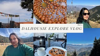 Exploring Dalhousie in Himachal 🤍🏔️ Snowfall in Khajjiar KalaTop Paanchpula cafes travel vlog ✨✈️ [upl. by Eentruoc]