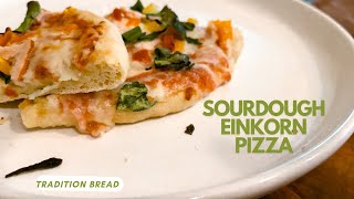 sourdough einkorn pizza recipe simple pizza sauce [upl. by Quickman]