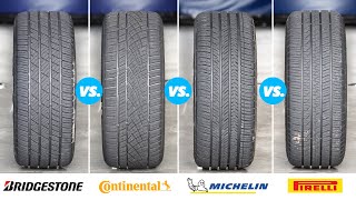 Michelin vs Continental vs Bridgestone vs Pirelli  The BEST Ultra High Performance All Season Tires [upl. by Eicarg]