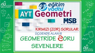 GEOMETRİ  YKS 2022  EĞİTİM VADİSİ  AYT MSB  KIRMIZI ZOR SORULAR  ÜÇGENDE ALAN 03 [upl. by Silsbye9]