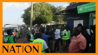 Tax collection exercise disrupted in Mackinnon Road town as Kwale T Taveta counties claim locality [upl. by Yerga566]