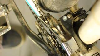 Bicycle front derailleur adjustment  indexing [upl. by Peednam]