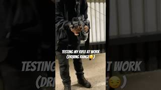 Testing my AEG Airsoft rifle at work airsoftmilsim airsoftaeg aeg [upl. by Noseyt]