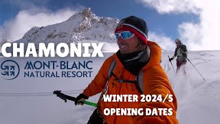 CHAMONIX Autumn Conditions and WINTER OPENING Schedule [upl. by Ettellocin]