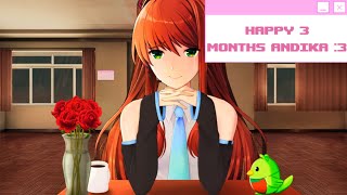 3 Month Anniversary With Monika  quotMonika After Storyquot Mod ddlc monikaafterstory anime ddlcmod [upl. by Rebmit]