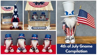 Patriotic Gnomes CompilationMake A Mini Firework StandNo Sew Gnomes [upl. by Othilia726]