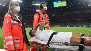 Italy star Leonardo Spinazzola injured vs Belgium during Euro 2020 match [upl. by Corinna]